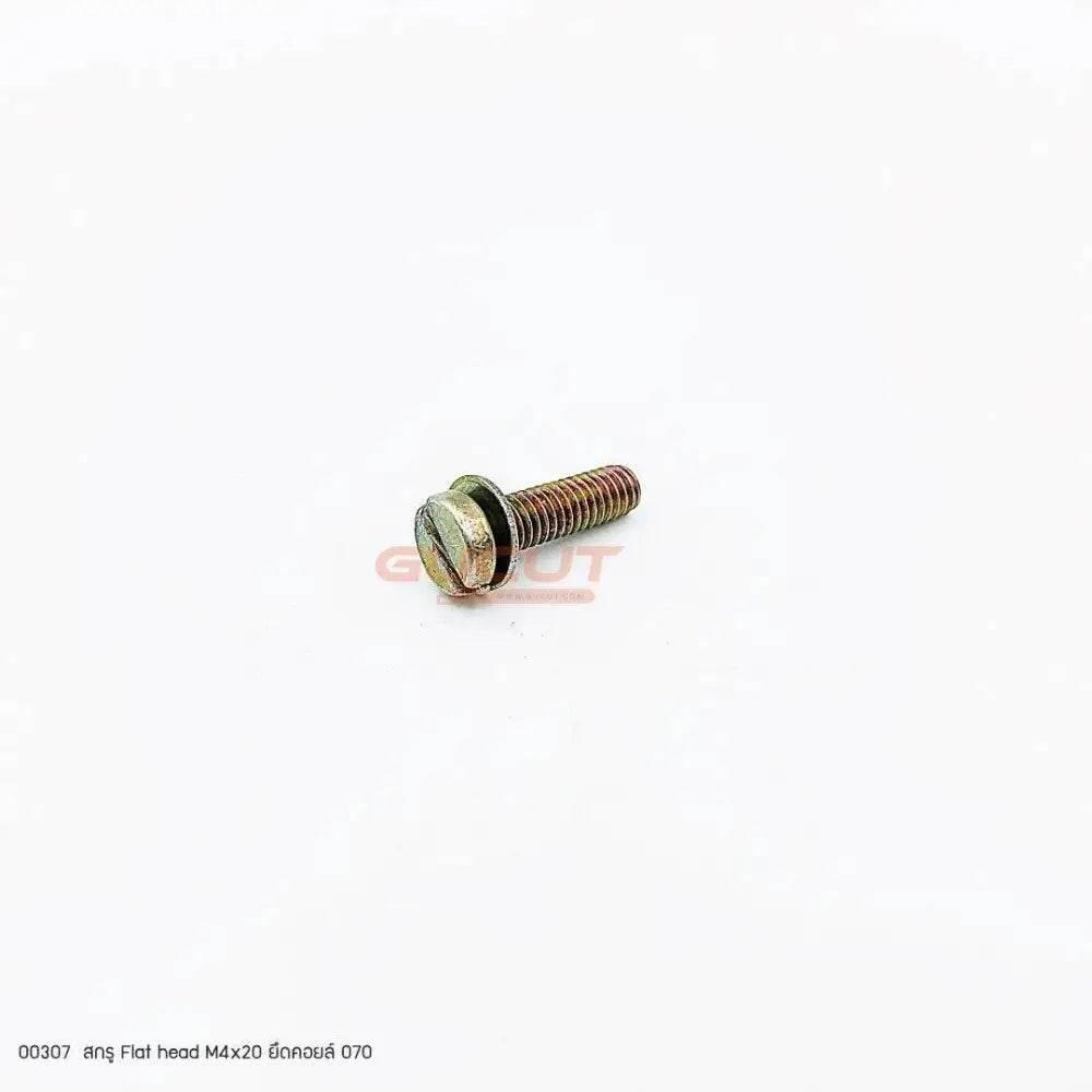 00307 สกรูยึดคอยล์ Flat head M4x20 MS070