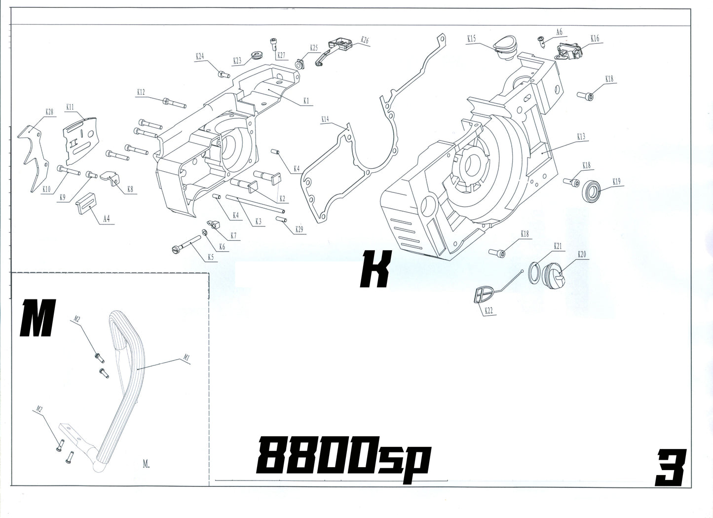 04583 Brake handle right pin 8800SP A18