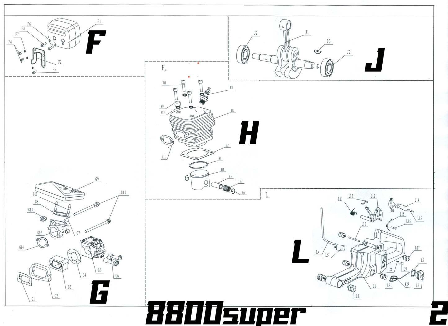 04657 โครงเครื่อง 8800SP (SET) - GUCUT