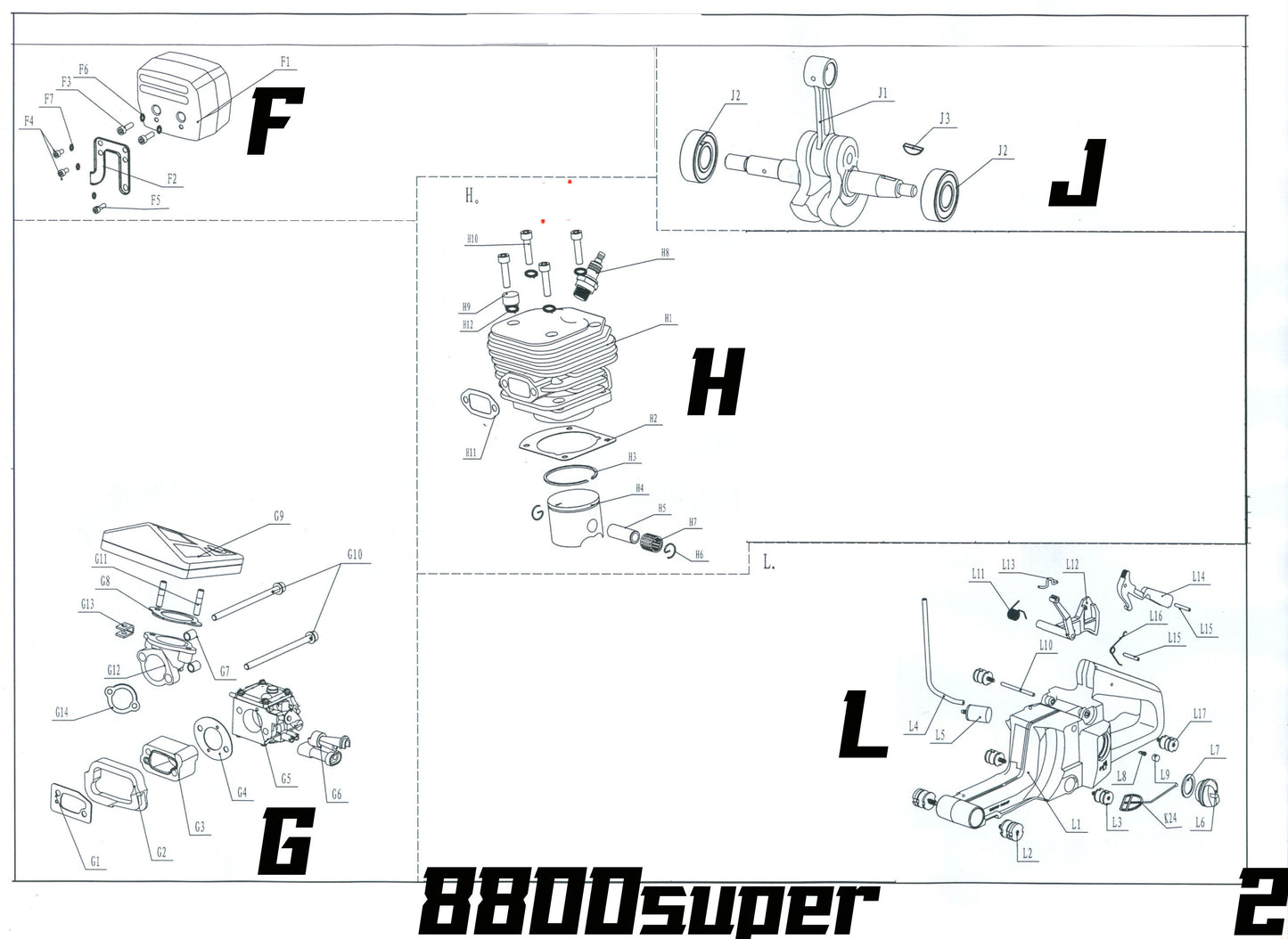 04352 สกรูหัวจม M5x14 #ยึดแป้นรองคาร์บู, หลังคา, ชุดสตาร์ท, ตัวรองโซ่, โครงเครื่อง 5200, 7800(H8)(A21), 8800(K9)(D11)