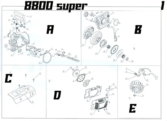 04624 สกรูยึดท่อไอเสีย 8800SP F4 #M5x10 #ใช้2ชิ้น