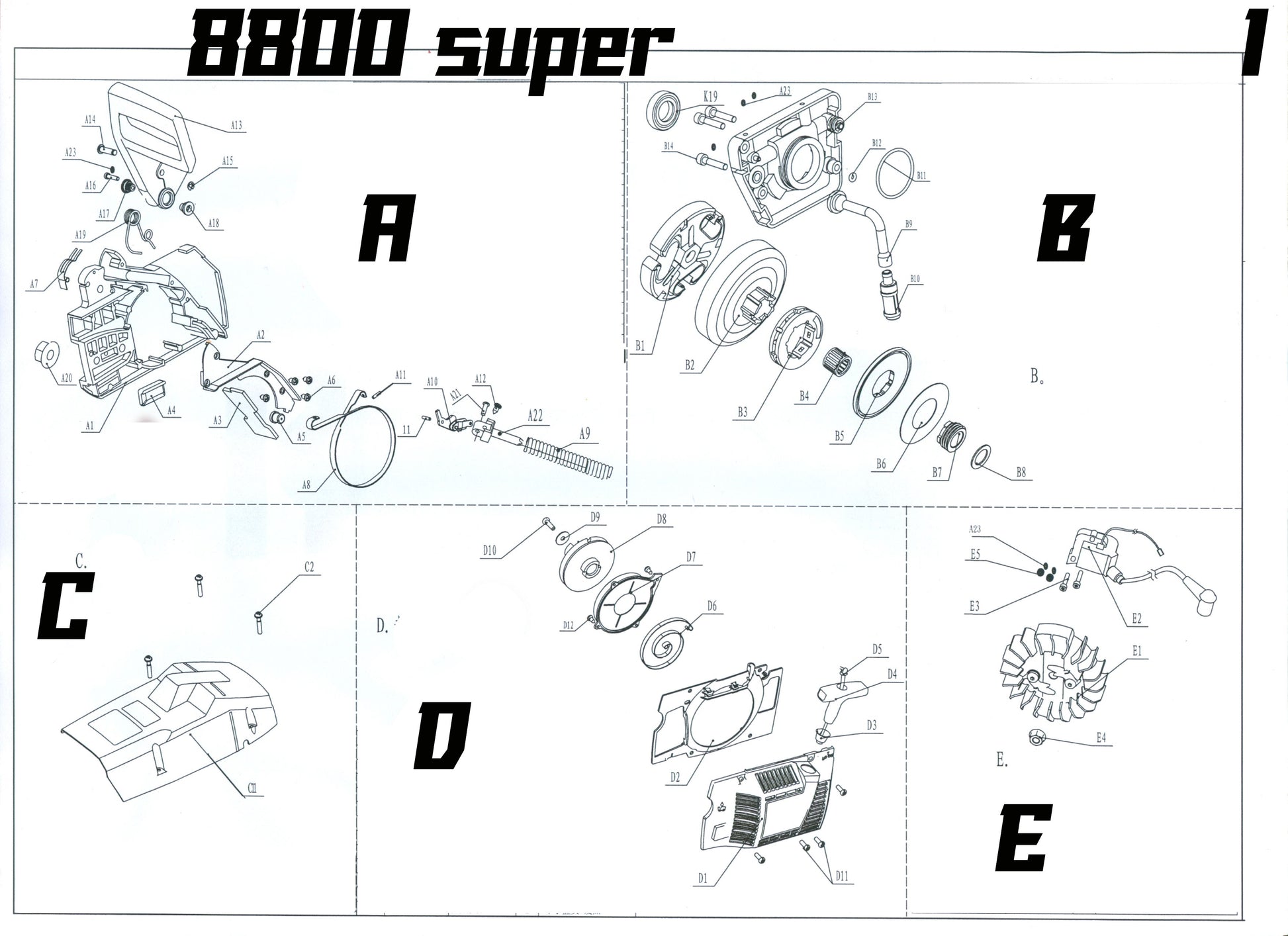 04658 สกรูยึดบาร์ 8800SP K2 (ใช้2ชิ้น) - GUCUT