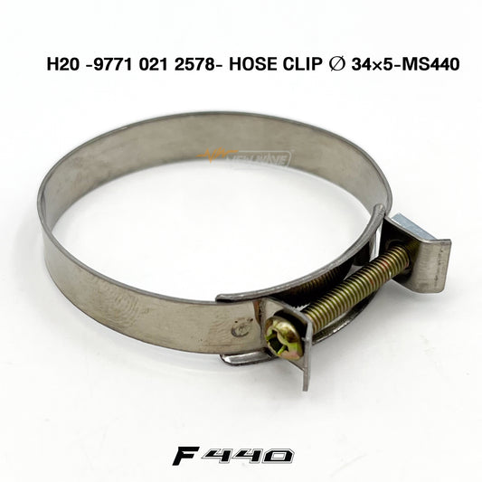 05808 เหล็กรัดท่อร่วมไอดี H20 HOSE CLIP Ø 34×5 MS440